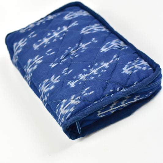 Blue and White Ikkat Jewellery Case