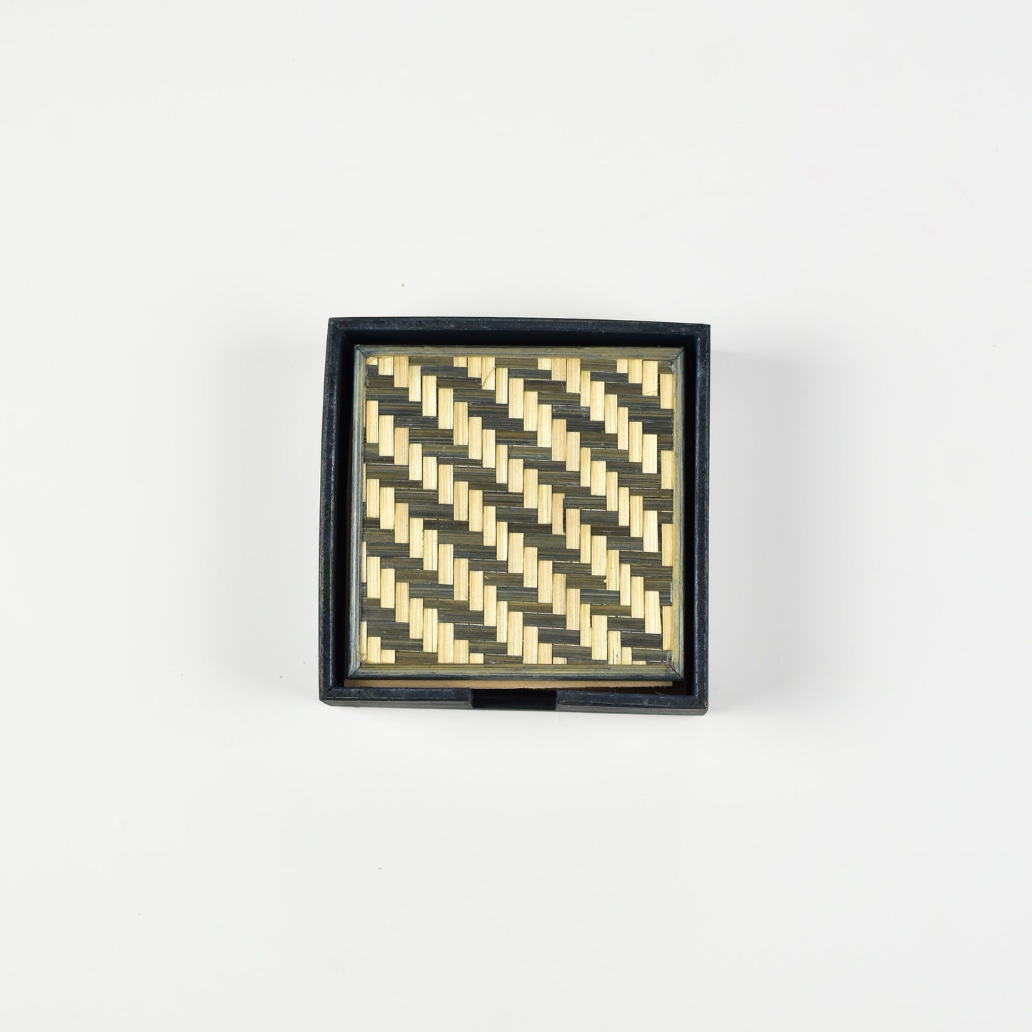 Handwoven Bamboo Coasters - Black