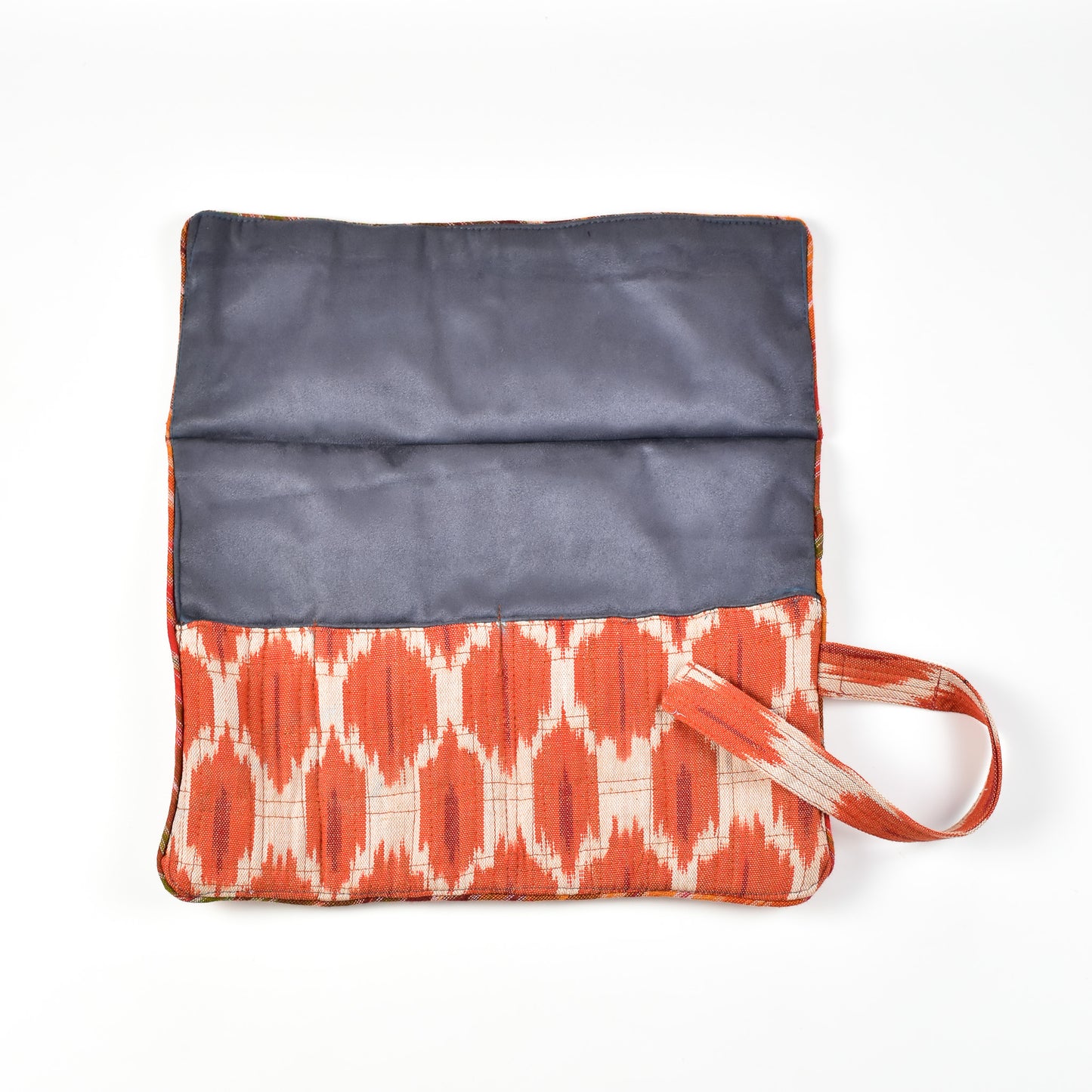 Orange Ikkat Toiletry Folding Pouch