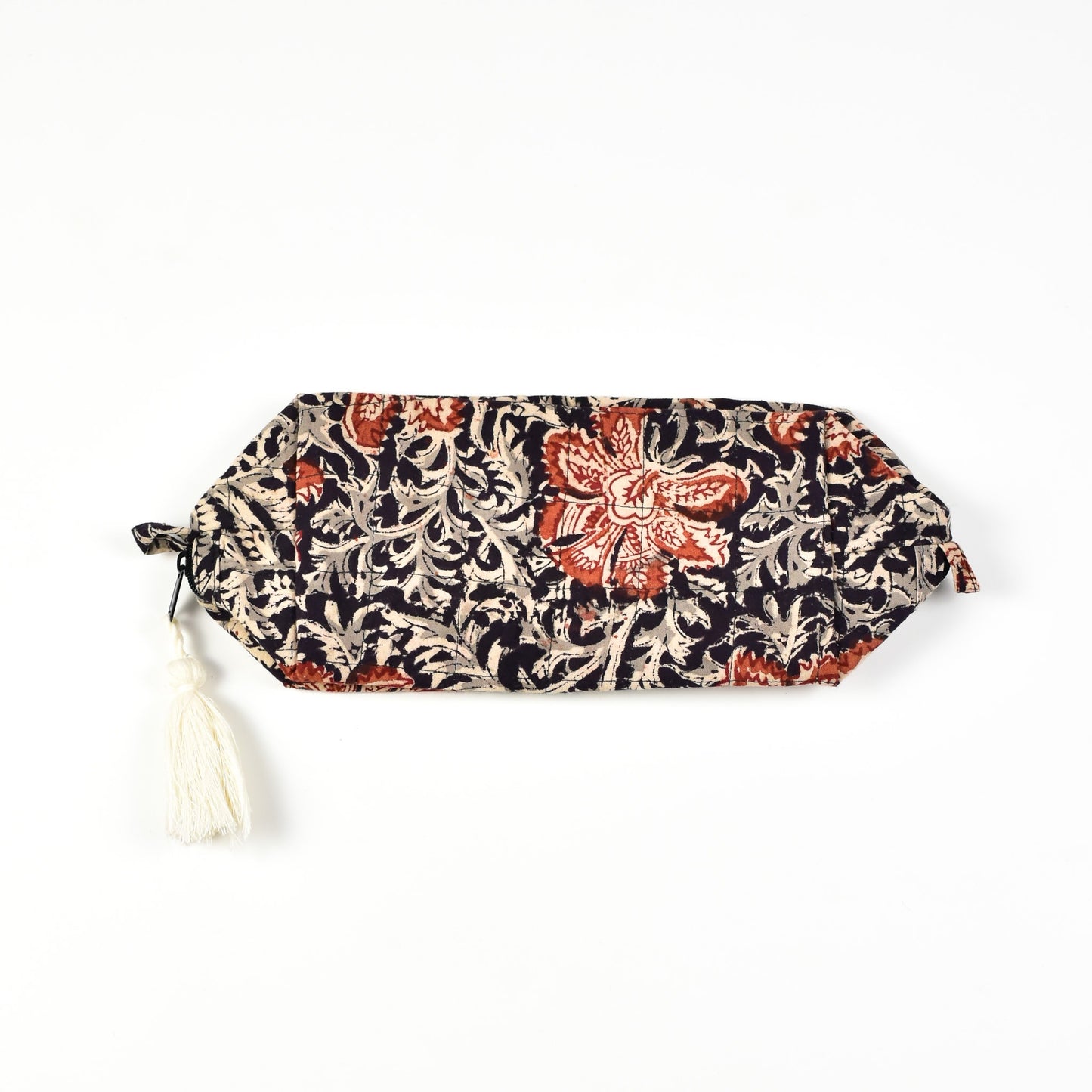 Black Kalamkari Travel Pouch