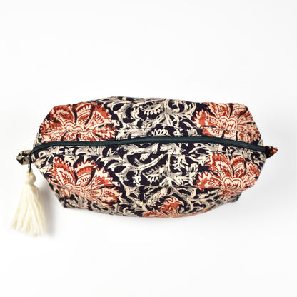 Black Kalamkari Travel Pouch