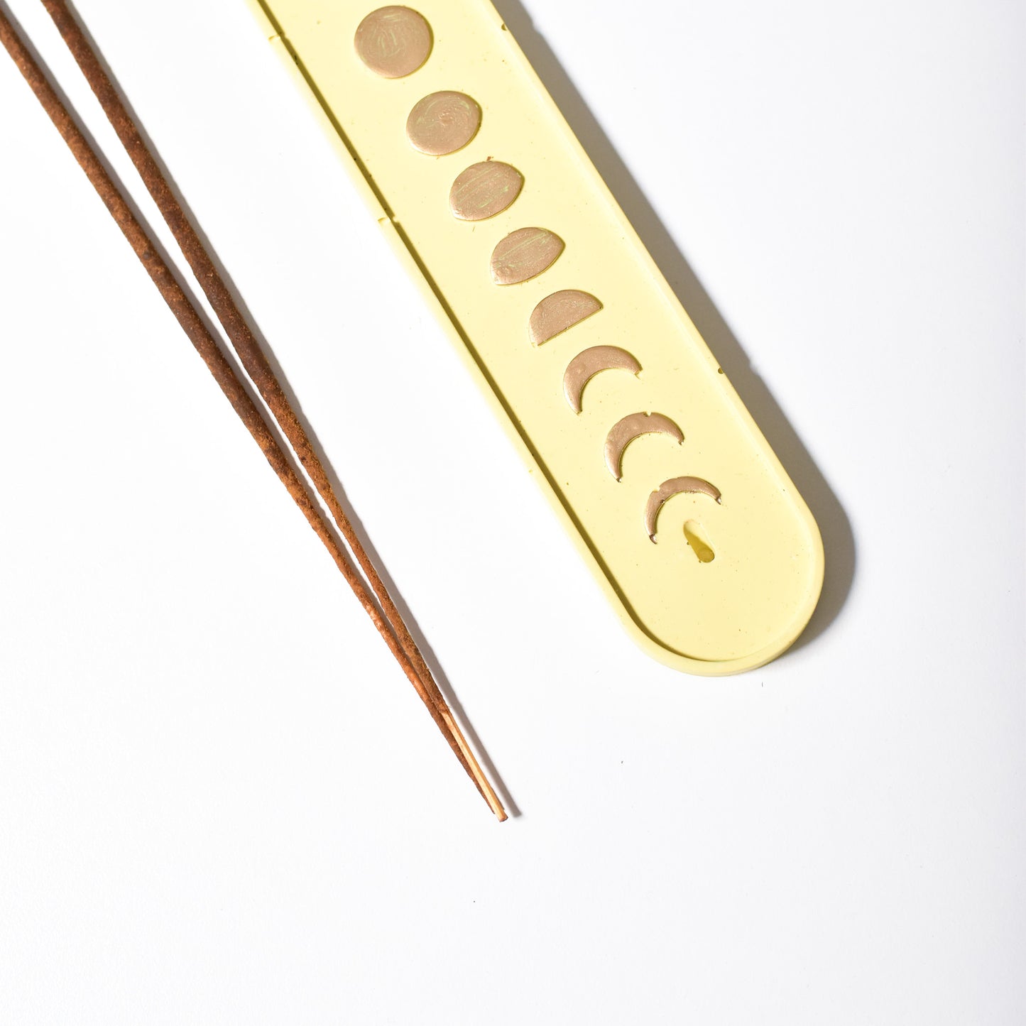 Yellow Gold Moon Phases Incense Stick Holder