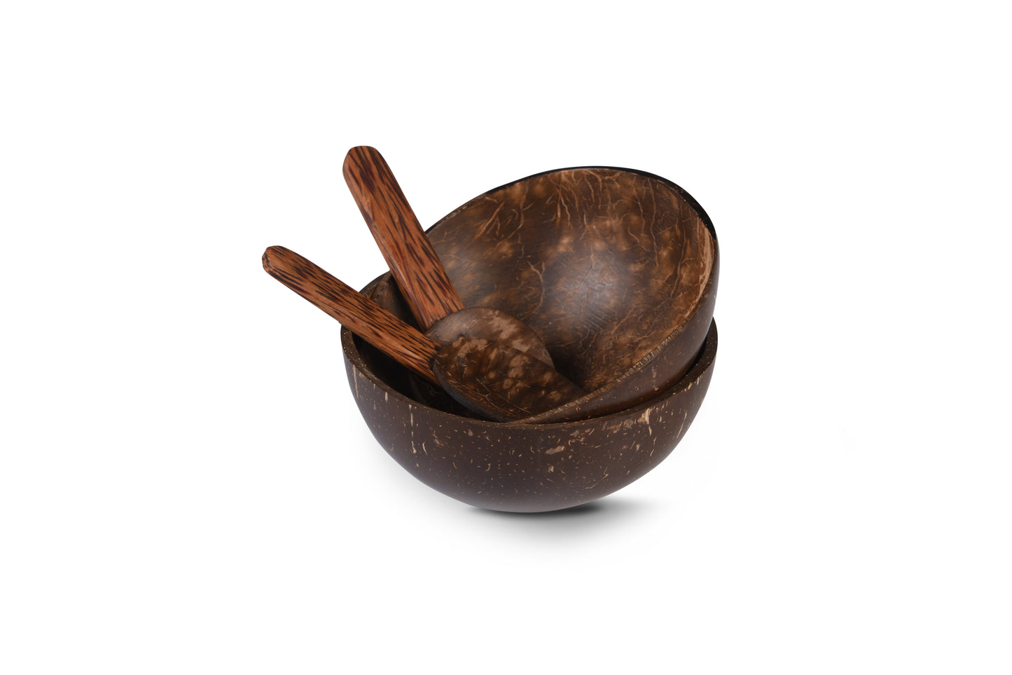 Coconut Shell Bowls & Spoons Set