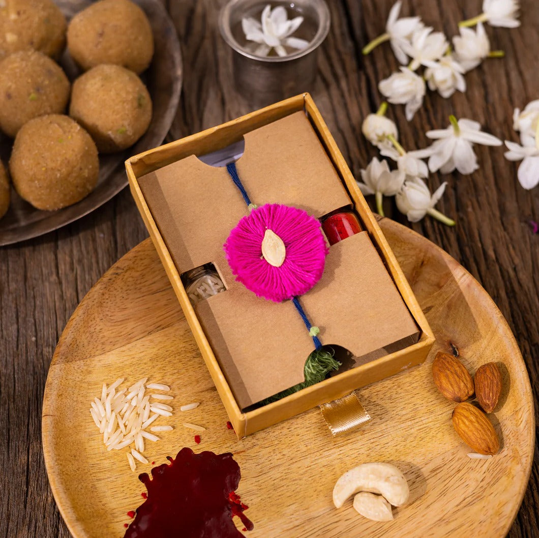 Phool Pure Cotton Plantable Seed Rakhi - Kumud