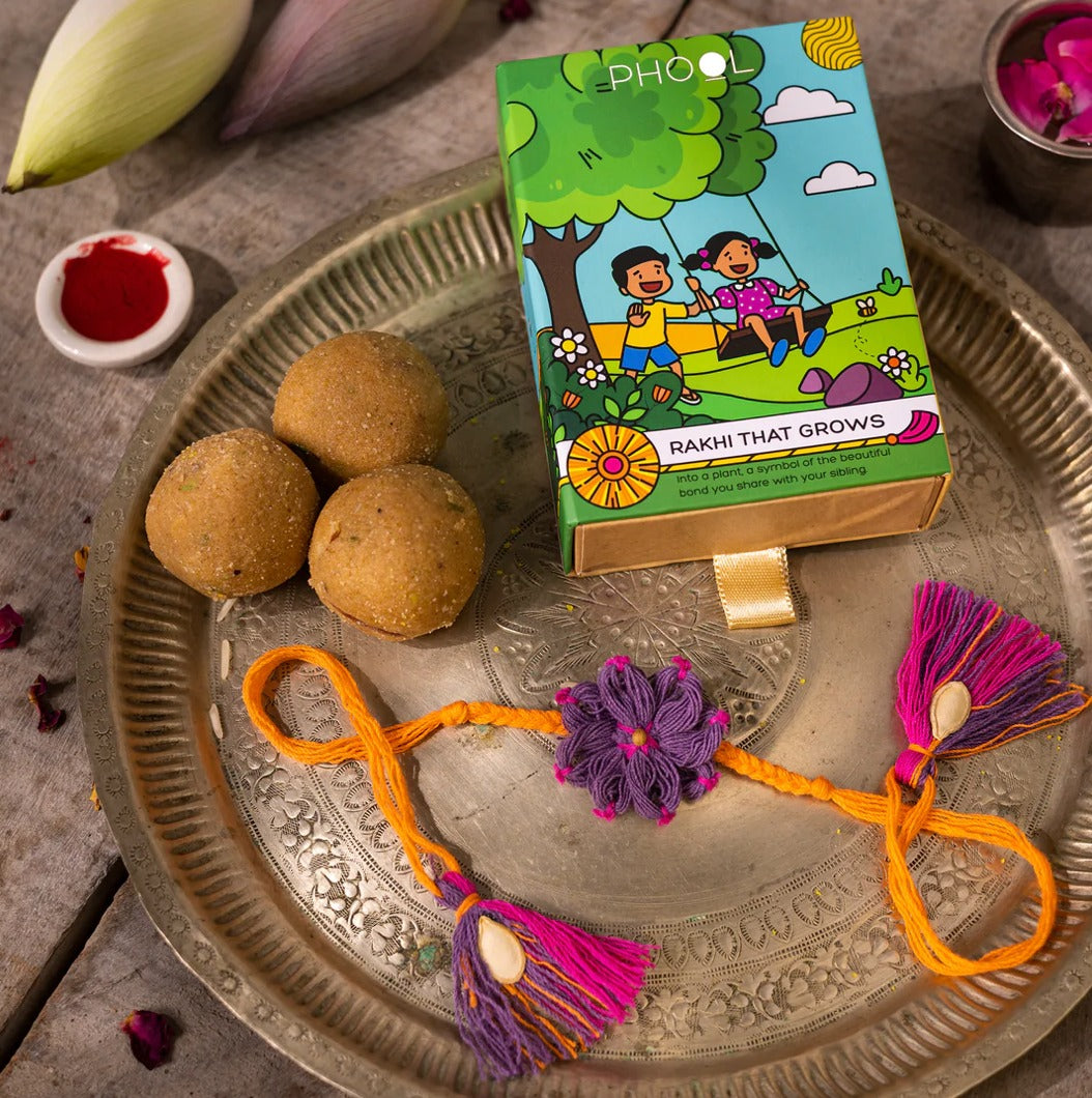 Phool Pure Cotton Plantable Seed Rakhi - Nayantara